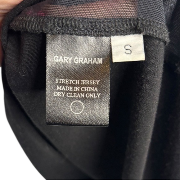 Gary Graham Designer Quiet Luxury Short Sleeve Lace Jersey Mesh Blouse Small - Picture 9 of 14